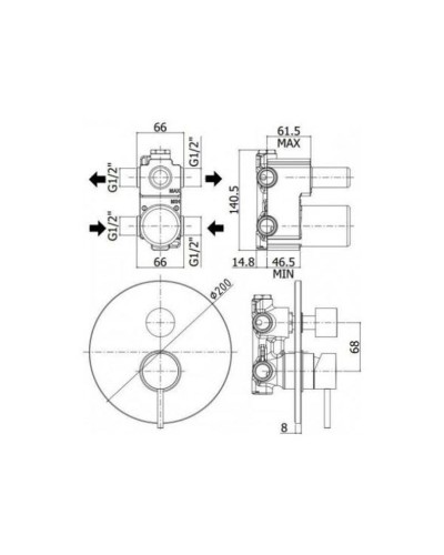 Смеситель для душа Paffoni Light LIG018BO Белый матовый