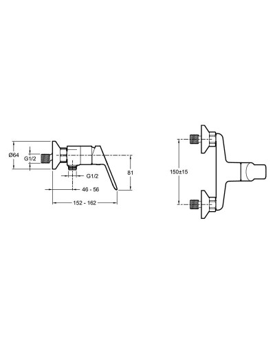 Смеситель для душа Jacob Delafon Lucien E20847-CP Хром