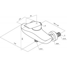 Смеситель для душа AM.PM Bliss L F5320032 Хром