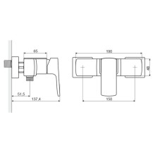 Смеситель для душа Excellent Platania ARAX.7008CR
