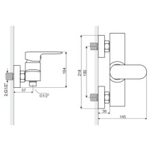 Смеситель для душа Excellent Calm ARAC.5008CR
