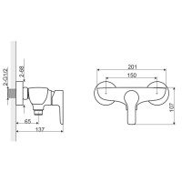 Смеситель для душа Excellent Active ARAC.1008CR