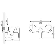 Смеситель для душа Excellent Active ARAC.1008CR