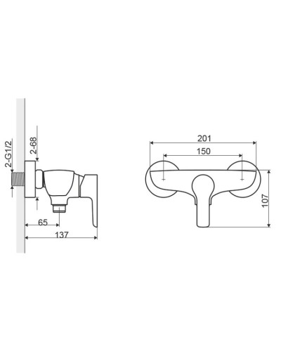 Смеситель для душа Excellent Active ARAC.1008CR