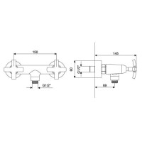 Смеситель для душа Excellent Flower ARAC.1308CR