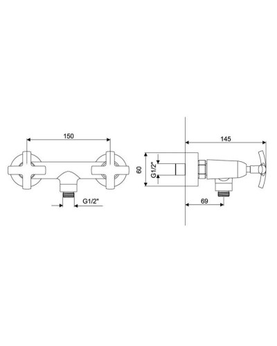Смеситель для душа Excellent Flower ARAC.1308CR