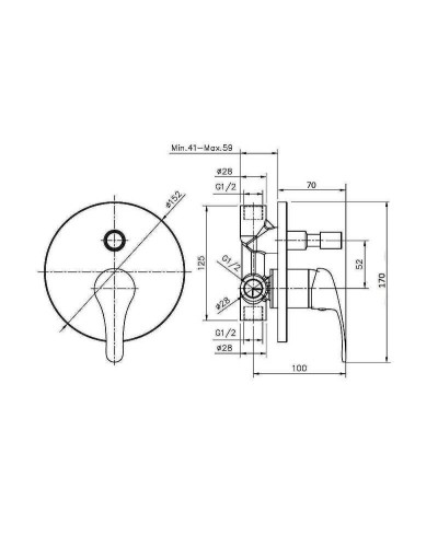 Смеситель для душа Orange Otto M22-500cr Хром