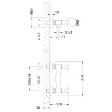 Смеситель для душа Lemark Flora LM0103C Хром