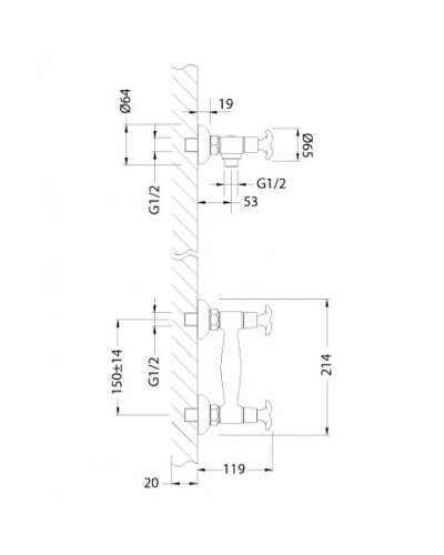 Смеситель для душа Lemark Flora LM0103C Хром