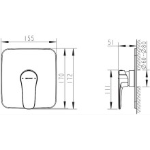 Смеситель для душа Bravat Source PB8173218CP-ENG Хром