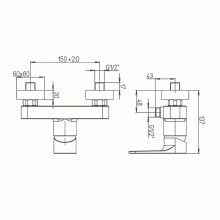 Смеситель для душа Paini Flat KKCR5112SLMKM Хром