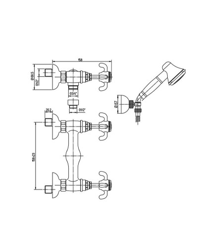 Смеситель для душа Paini Ornellaia 87CR509 Хром
