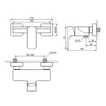 Смеситель для душа Excellent Keria AREX.2008CR Хром
