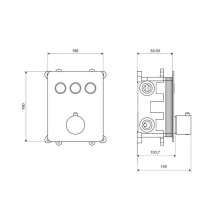 Смеситель для душа Excellent Krotos AREX.8046CR с термостатом Хром