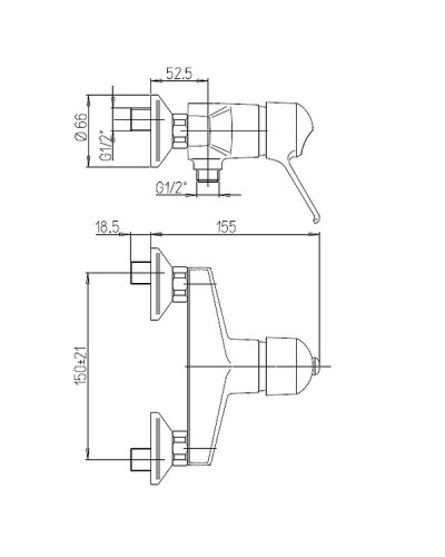 Смеситель для душа Paini Creta 30CR511R2LMKM Хром