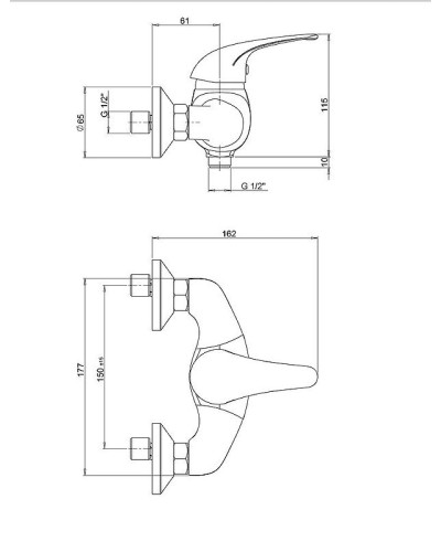 Смеситель для душа Paini Smile 39CR511CAKM Хром