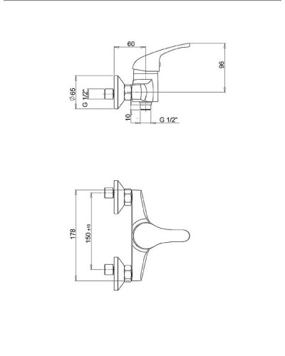 Смеситель для душа Paini Creta 42CR511CAKM Хром