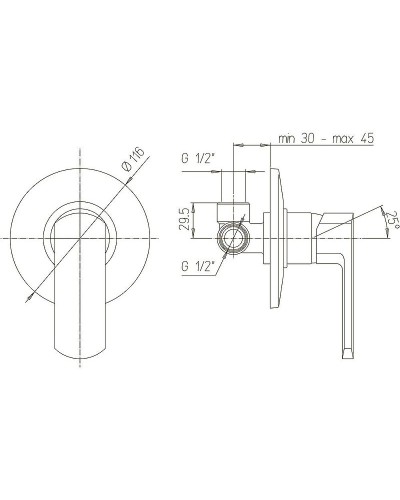 Смеситель для душа Paini Ovo 86CR690KM Хром
