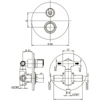 Смеситель для душа Paini Arena 92CR691TH Хром
