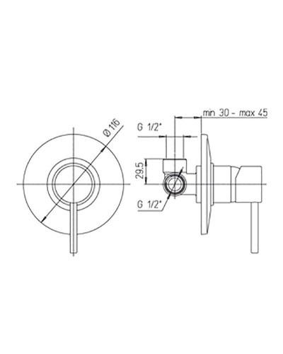 Смеситель для душа Paini Cox 78CR690 Хром