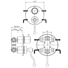 Смеситель для душа Paini Duomo 88F36911 Старая бронза