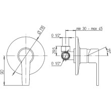 Смеситель для душа Paini Le Mans 90CR6902SKM Хром
