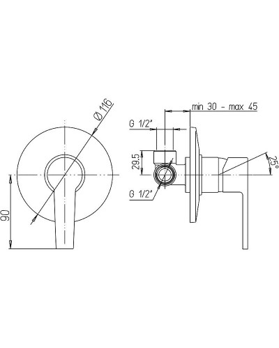 Смеситель для душа Paini Le Mans 90CR6902SKM Хром