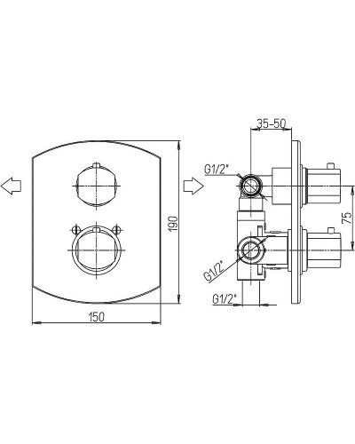 Смеситель для душа Paini Ovo 86CR691TH Хром