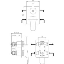 Смеситель для душа Paini Lady 89CR6911 Хром