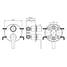 Смеситель для душа Paini Le Mans 90CR6911 Хром