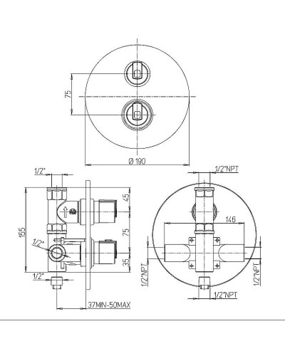 Смеситель для душа Paini Arena 92CR690TH Хром