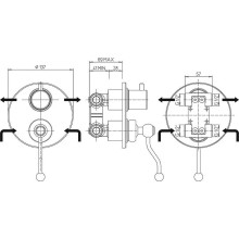 Смеситель для душа Paini Duomo 88OP6911 Золото PVD
