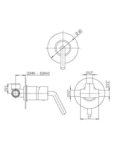 Смеситель для душа Paini Pixel 81CR690NEW Хром