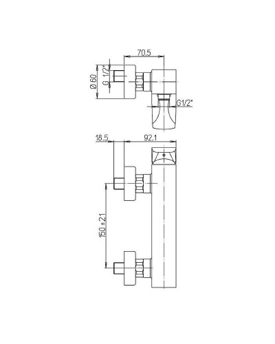 Смеситель для душа Paini F1CR5112SKM Хром