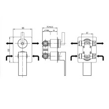 Смеситель для душа Paini Dax 84PZ6911R Черный матовый