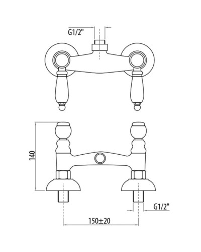 Смеситель для душа Gattoni Vivaldi Lever 1307713VObr
