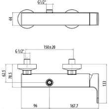 Смеситель для душа Gattoni H2OMIX 1000 1027/10C0CR