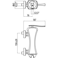 Смеситель для душа Gattoni Icarus 4325/43C0CR