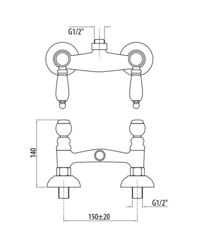 Смеситель для душа Gattoni Vivaldi Lever 1307713COCR