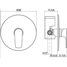 Смеситель для душа Gattoni H2OMIX 3000 3030/30C0CHCR