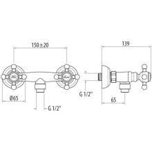 Смеситель для душа Gattoni Vivaldi 1207512V0BR