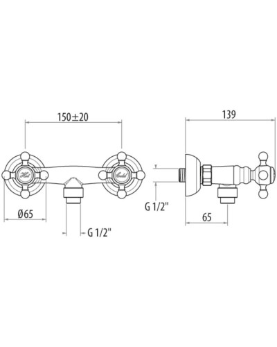 Смеситель для душа Gattoni Vivaldi 1207712V0BR