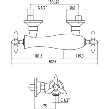 Смеситель для душа Gattoni Timor 1807518V0BR