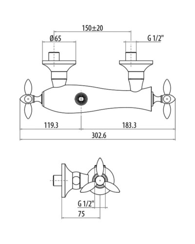 Смеситель для душа Gattoni Timor 1807718V0BR
