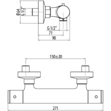 Термостат для душа Gattoni Termostatici TS22522C0CR