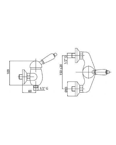 Смеситель для душа Cezares Vintage VINTAGE-DM-01-Sw Хром