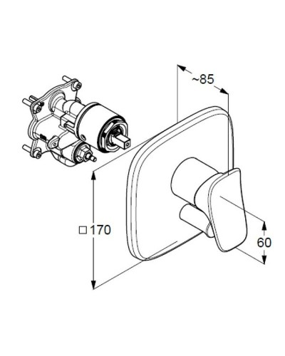 Смеситель для душа Kludi Ambienta 536500575 Хром