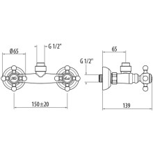 Смеситель для душа Gattoni Vivaldi 1207712C0cr