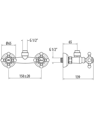 Смеситель для душа Gattoni Vivaldi 1207712C0cr