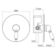 Смеситель для душа Gattoni Orta 2730/27DO.CHoro